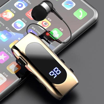 K55 Fone de Ouvido Lavalier Retrátil Compatível com Bluetooth V5.2 Fone de Ouvido Esportivo Único Inteligente Intra-auricular