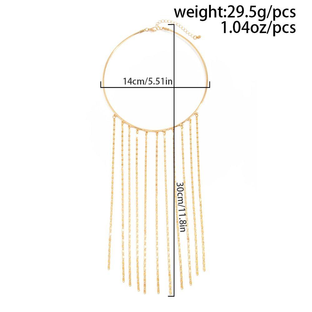 Gold Tassel Necklace Bohemian Gold Jewelry Fashion Metal Chain Choker  Girls