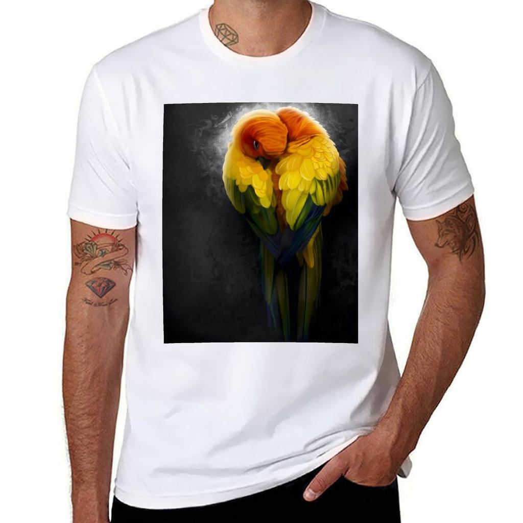 Colorful Birds Sun Parrots Tshirt T Shirts For Unisex Cotton Funny Tshirt