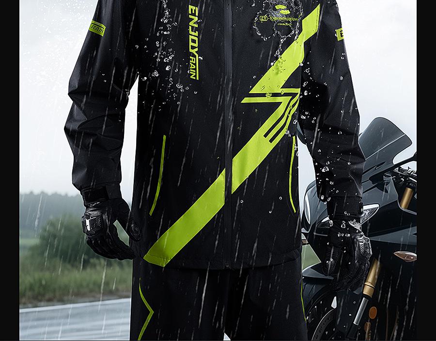Men's Full Body Explosion-Proof Raincoat: Durable, Split-Type Rainproof Suit for Motorcycle Riders and Delivery Personnel.