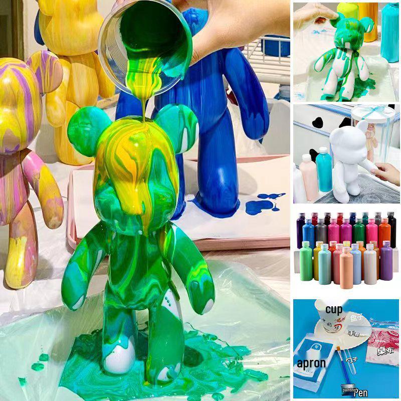 Children's DIY Fluid Bear Vinyl Doll Painting Set