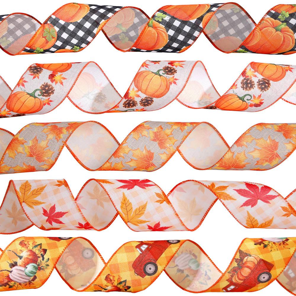 65cm Unique Wide Seasonal Ribbon For Thanksgiving And Celebrations Halloween