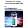3-In1 Evaporation Low Noise Portable 2.0 USB Rechargeable 8H Timer 7 Modes Light Personal Conditioner Fan Windowless Cooler Condition