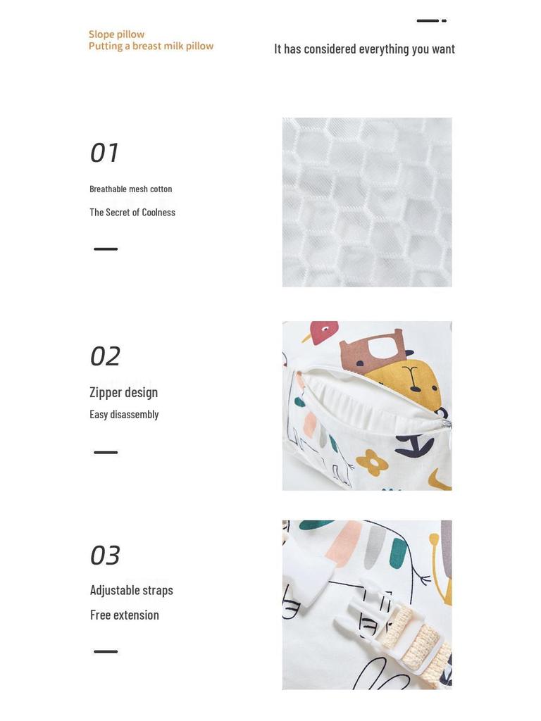 Newborn Anti-Reflux Incline Pillow: Spit-Up & Choking Prevention Nursing Pad