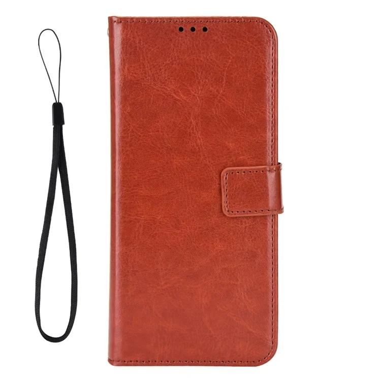 For Honor Magic5 Pro 5G Crazy Horse Texture PU Leather Wallet Stand Cover Shockproof Phone Case