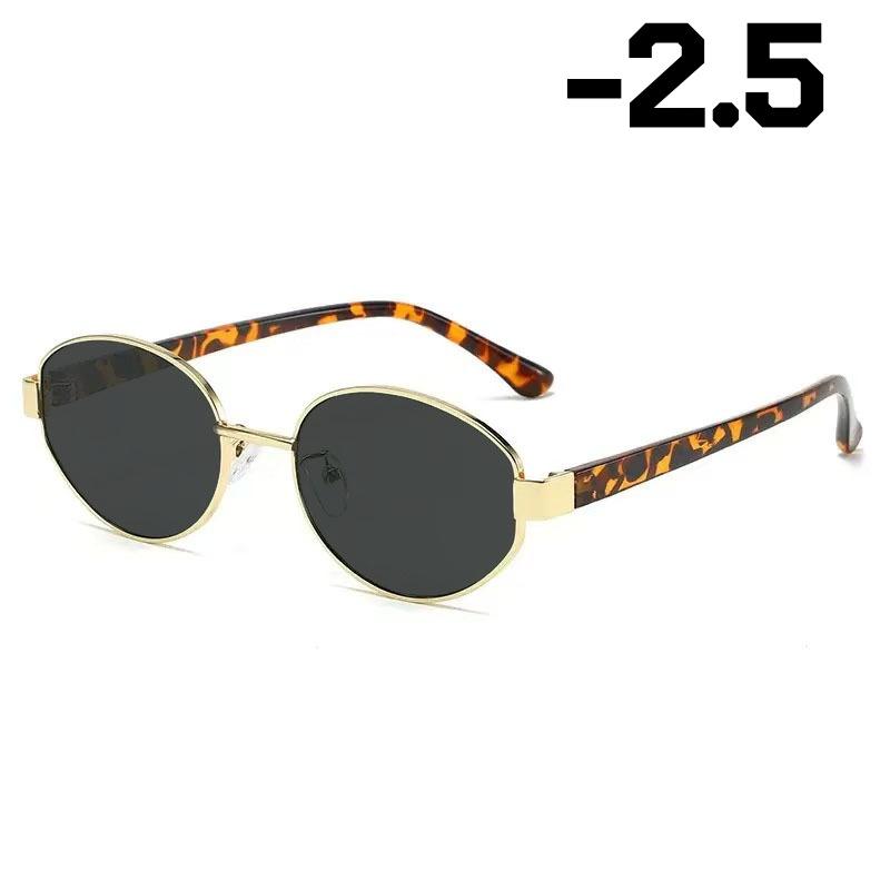 New Metal Frame Myopia Sunglasses Frames Women Men Retro Ovel Frame Outdoor UV400 Near Sight Eyeglasses Frames Sunshade Goggles