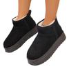 Women's Wide Width Round Toe Snow Boots, Plush Lined Platform Winter Booties, European Style Wholesale Boots for Women