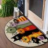 1PC Semicircular Humorous Cartoon Cat Mat - Colorful, Indoor/Outdoor Floor Mat, Door Entry Decorative Mat Bathroom Toilet Non-slip Foot Mat