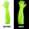 2/4pairs Fluorescent Long Green Glow In Dark Gloves Blacklight Reactive Party Supplies Birthday Concert Glowing Hand Accessories
