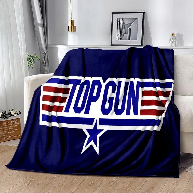Top Gun Classic Movie Sign 3D Blanket,Soft Throw Blanket for Home Bedroom Bed Sofa Picnic Travel Office Rest Cover Blanket Kids