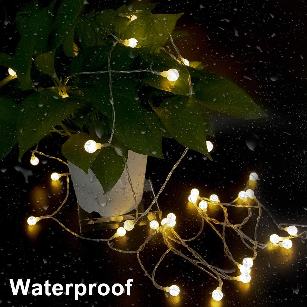 LED Globe Ball String Lights Battery Power Twinkle Lighting Christmas Wedding Party Decor Waterproof Garland Fairy String Lights