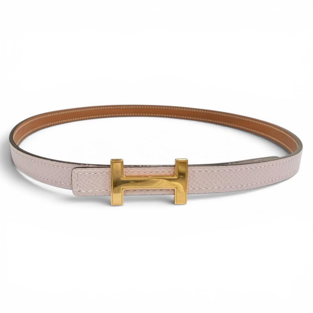 Great HERMES Belt Focus 65 H-belt Reversible Brown Leather Women Used