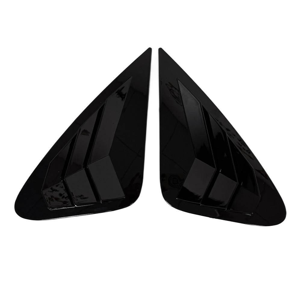 

For Hyundai Elantra 2007-2010 ABS Plastic Window Quarter Louver Scoop Cover Side Vent Shutter Trim Car Adhesive Accessories Gloss Black