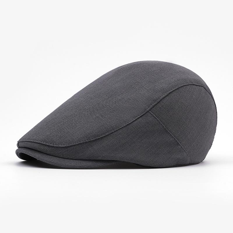 

Однотонная кепка мужская солнцезащитная шляпа Forward Cap Beret Женская кепка британского газетчика серый