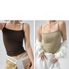 Summer Basic Tanks Spaghetti Strap Camis Solid Stretch Tops for Women Sleeveless Slim Fit Basic Solid Knitted Camisole