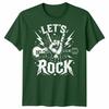 Kids Lets Rock Rockstar T Shirt Guitar Band Day Rock N Roll School Tee