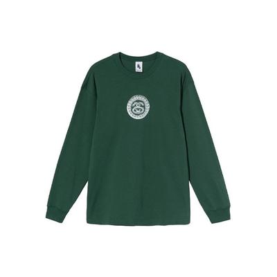 Camiseta Unisex de Manga Larga con Cuello Redondo y Estampado Stussy X Verde DD3345-341