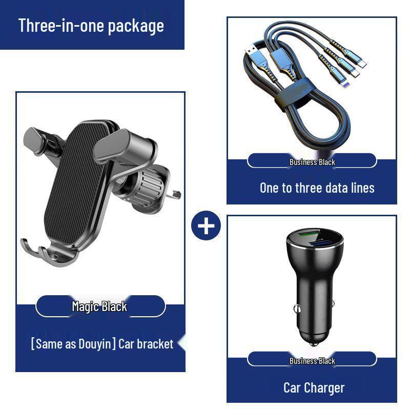Dragon Flag Air Vent Car Phone Holder with Gravity Support for Navigation and Telescopic Fixing