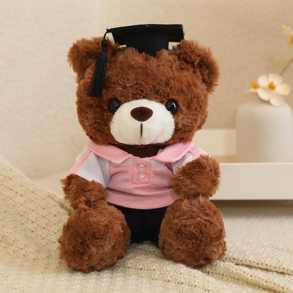 Stuffed Toy Doctor Cap Graduation Bear Doll Sitting Bear Plush Toys Birthday Graduate Gifts