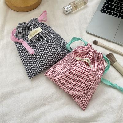 Sozakka Mignon Pochette à Cordon en Dentelle Cosmétiques pour Femmes Écouteurs Clés Organisateur Articles Divers Pochette de Mode Porte-Monnaie Sac en Tissu