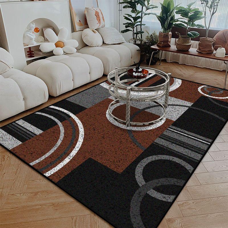 Teppich im nordischen Stil mit Linienmuster Wohnzimmer Große Größe Rutschfest Leicht zu reinigen Eingangstürmatte Weich Waschbar Esszimmerbereich Teppich