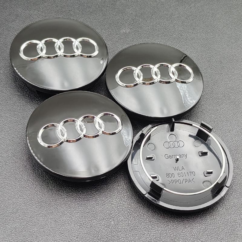 For Audi A5 4pcs 60mm 61mm 68mm 69mm 77mm Audi Hub Caps Car Wheel Center Caps For Audi A1 A2 A3 A4 A5 A6 A7 A8 S3 S6 Q3 Q5 Q7 Accessories
