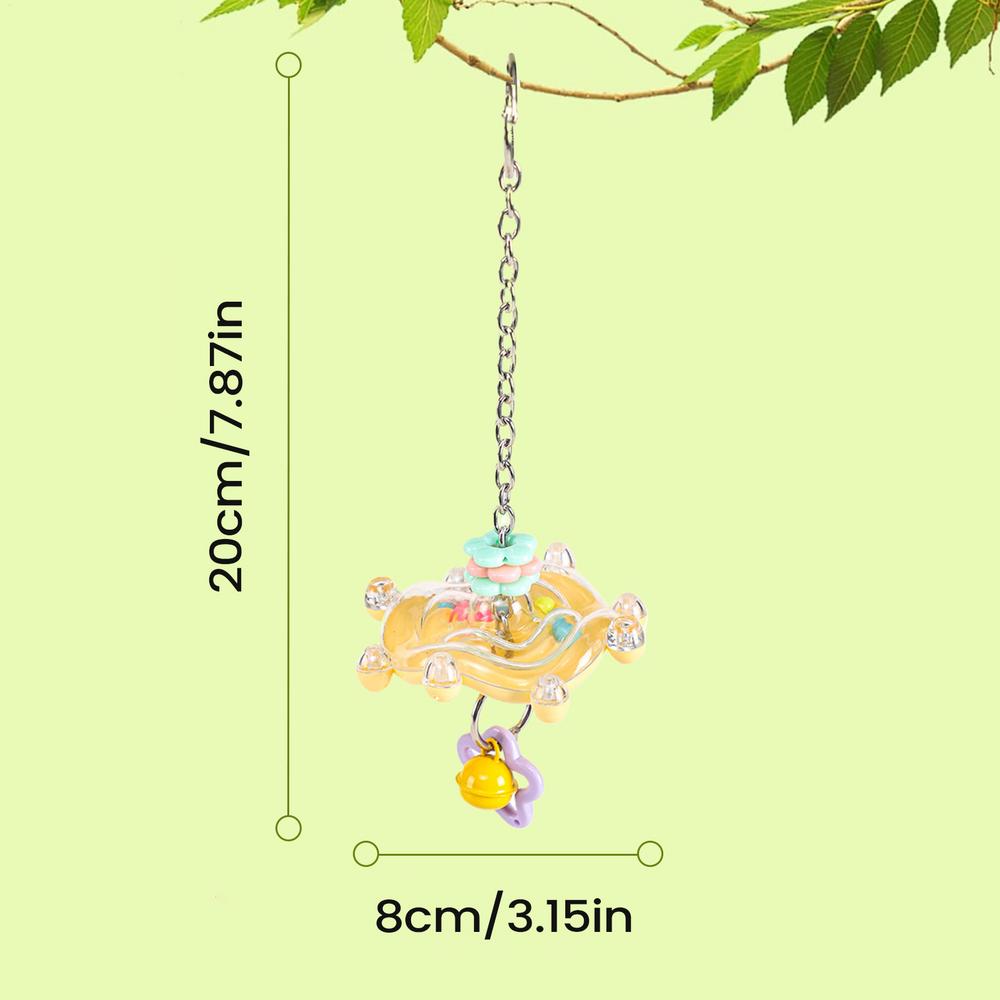 Bird Toys Fun Bite-Resistant Pet Chewing Supplies Colorful Parakeet Toys Wheel For Macaws Lovebird Conures Cockatiels Finches