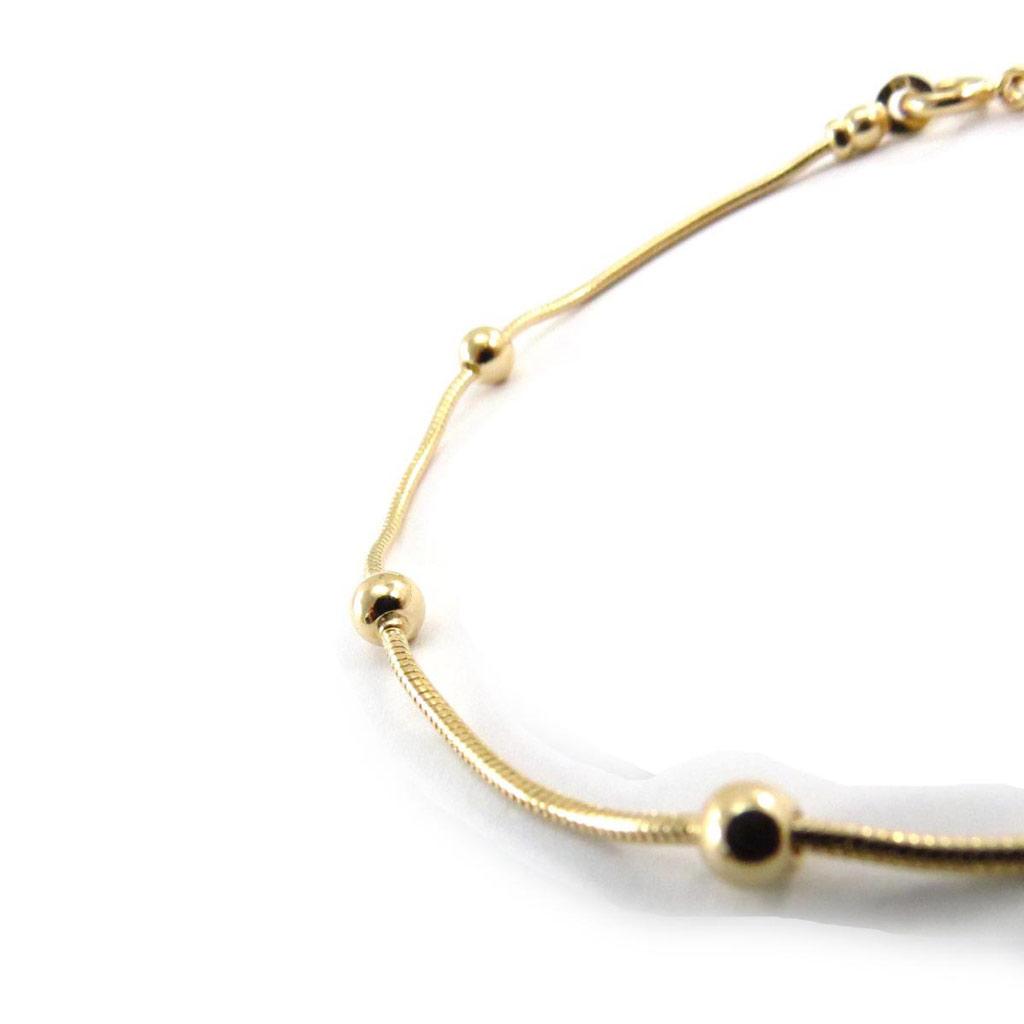 Les Trésors De Lily [A0188] - “Dotted Drops” Bracelet Gold Plated