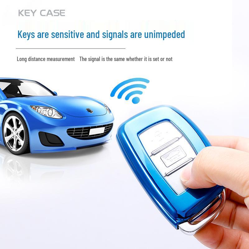 Beijing Hyundai Key Case for Elantra, ix35, ix25, Lingdong, Tucson, Sonata 9, Verna - Shell Buckle