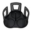 360º Rotating Cup Holder Space Saving Good Ventilation Plastic Coffee Cup Lid Storage Dispenser with 3 Compartments for