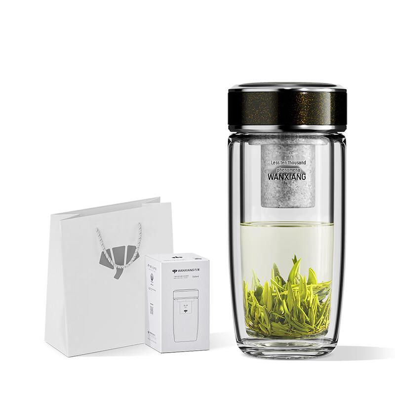 Vientiane TV56 Double-Layer Titanium Silver Antibacterial Glass Cup