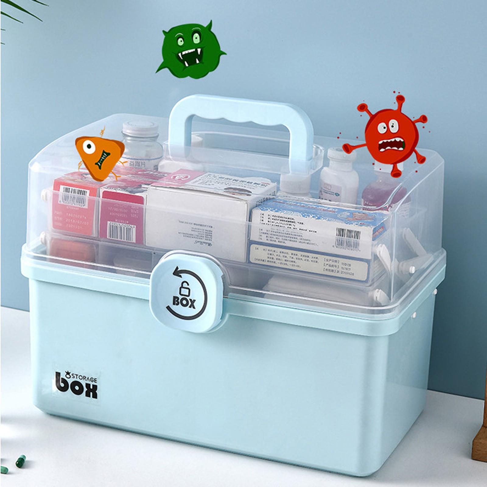 Ramidos 3-х уровневая портативная коробка складная коробка для хранения 34 х 19 х 22,5 см One Size синий