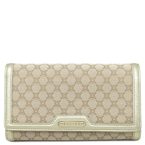 CELINE - Macadam Long WalletChain wallet canvas/leather Array