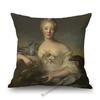 French Madame British Duchess Princess Rococo Oil Painting Art Royal Court Hotel Lobby Wall Decoration Pillow Case Cushion Cover