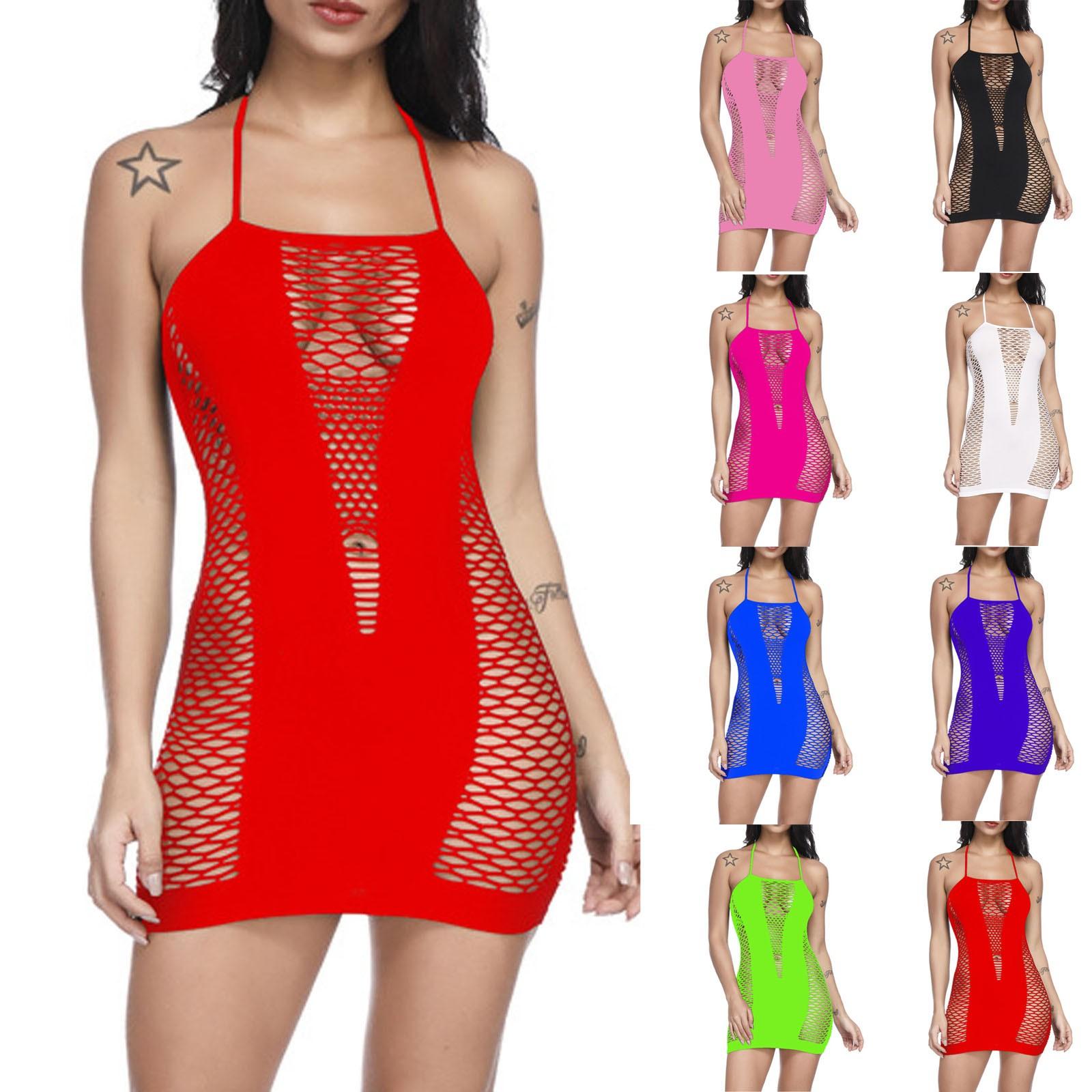 

Мода Женщины Сетка Сексуальное Белье Fishnet Babydoll Мини Платье Размер Боди