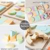 Toddlers Montessori Wooden Shape Puzzles Toys Matching Geometry Panel Sensory Sorting Learning Education Kindergarten Materials