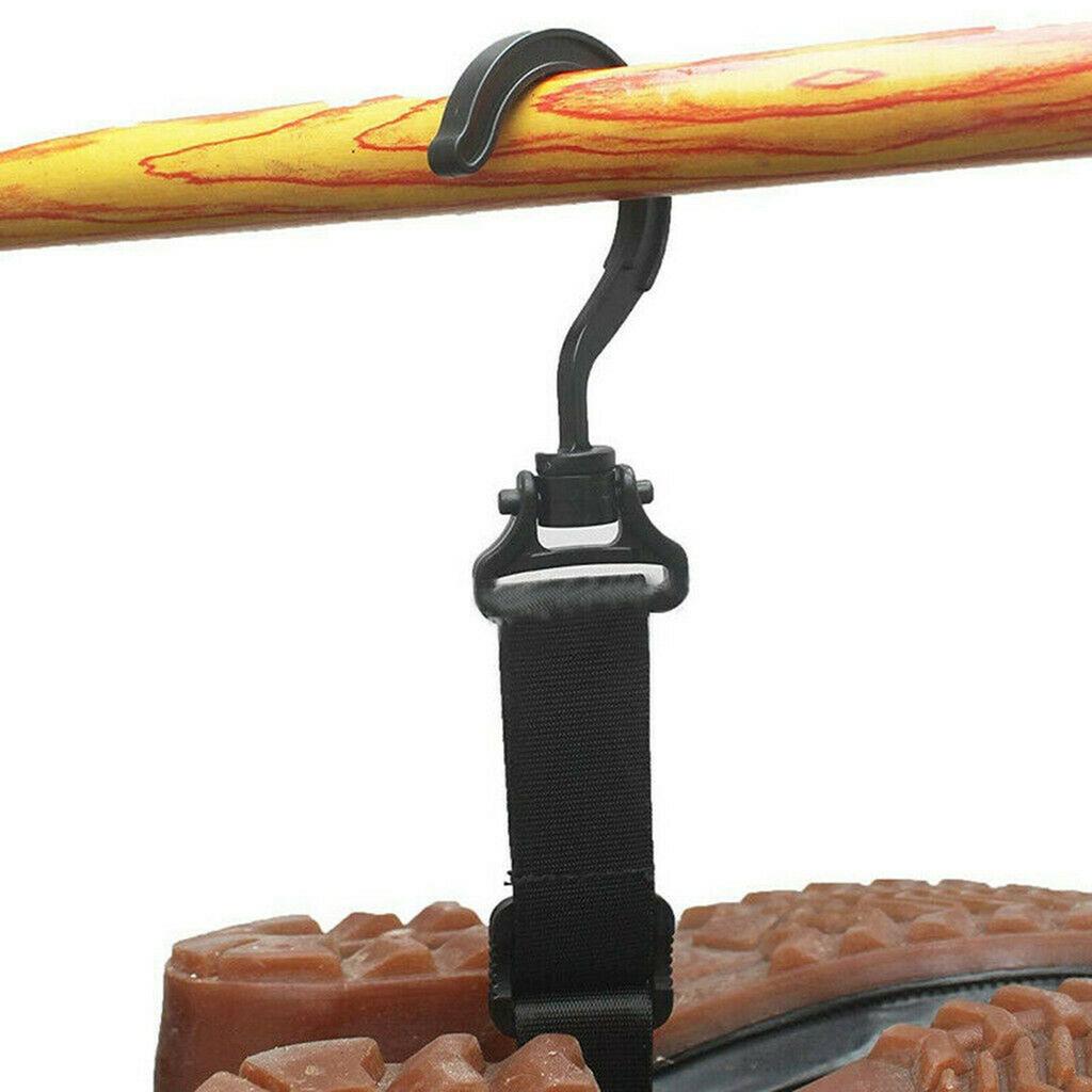 ABWR-3PC Shoes Hook Holder Hanging Fishing Wader Boot Shoes Hanger Strap Belt For Drying Wader Rack Storage