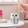 Modern Classy Happy Owl Resin Art Figure Showpiece (White), 13 X 6.5 Cm
