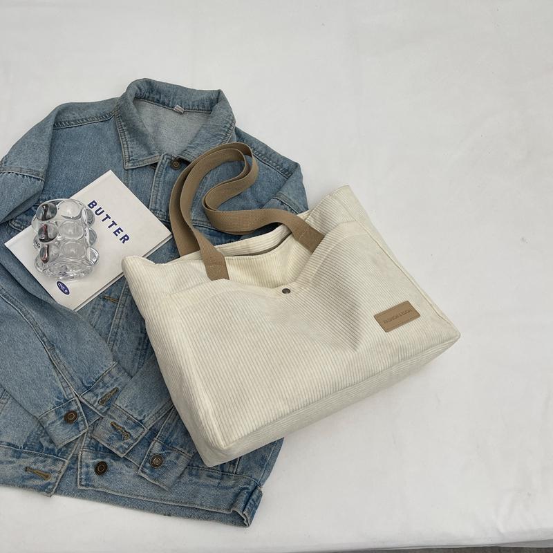 Corduroy Women's Shoulder Bag Large Capacity Shoulder Bag Tote Bag Crossbody Bag