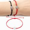 10 pièces 2026 Bracelets Trèfle à Quatre Feuilles pour Femmes Hommes Réglable Fait Main Corde Rouge Porte-Bonheur Couple Amitié Bijoux Accessoires