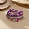 Boho Perlenarmband Instagram-inspiriert Nischenstil Farbblock-Stapelarmband-Set