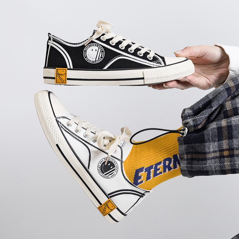Ins High-top Canvas Shoes Women's Korean Version 2025 Spring and Autumn New Harajuku Ulzzang Retro Student Board Shoes Tide