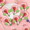 30pcs Cute Cartoon Flower Lollipop Decoration Cards, Paper Inserts For Party Favors And Sweet Treats Presentation