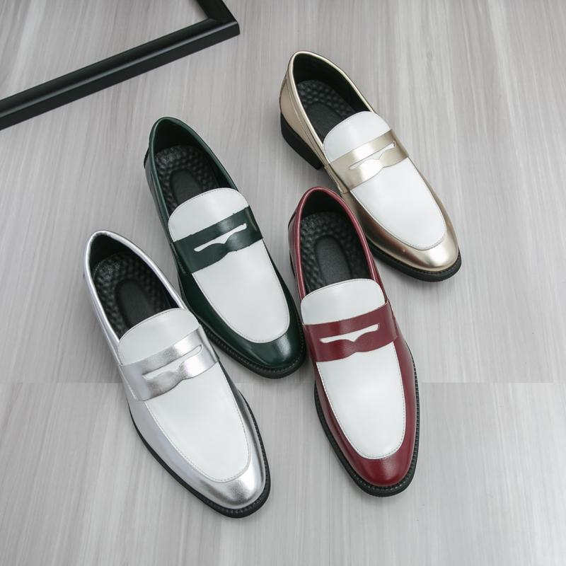 Men Fashionable Loafers European-style One-foot Lightweight Breathable Brand Leather Shoes Social Shoes Size 38-46 Men Shoes