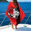 Soccer Team Crest Design Printed Beach Towel, Super Soft Microfiber, Perfect Gift Birthday, for Pool, Beach, Travel, for family and friends
