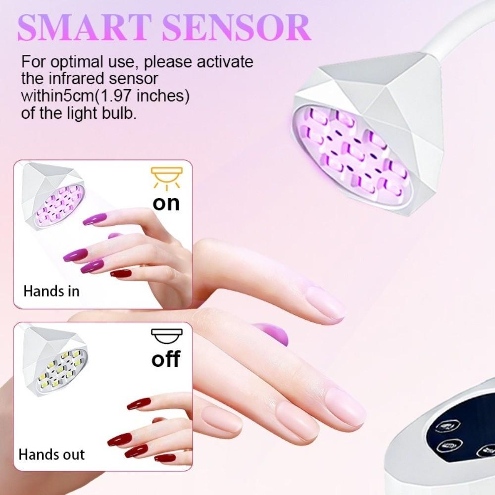 With 4 Timer Settings Rechargeable Nail Lamp 360° Bendable Drying Nail Dryer  Nail Care