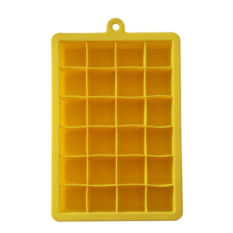 Silicone Ice Cube Tray 24 Square Molds BPA Free Flexible Easy Release for Freezer Cocktails Whiskey Home Kitchen Bar Accessories