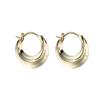 925 silver needle plain ring earrings women's retro high-end earrings exquisite niche cold new ear jewelry
