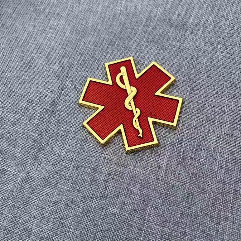 Blue Star of Life car sticker personalized modified metal side and rear emblem for automobiles scratch covering decorative decal