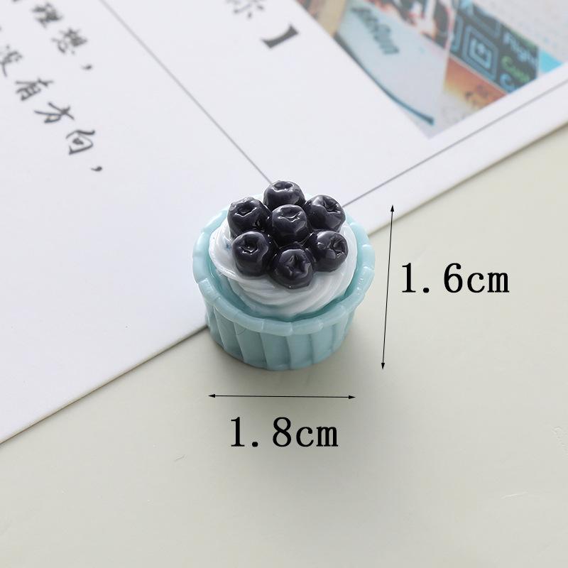 3D Fruit Cupcake Resin Key Chain & Phone Case Accessories.